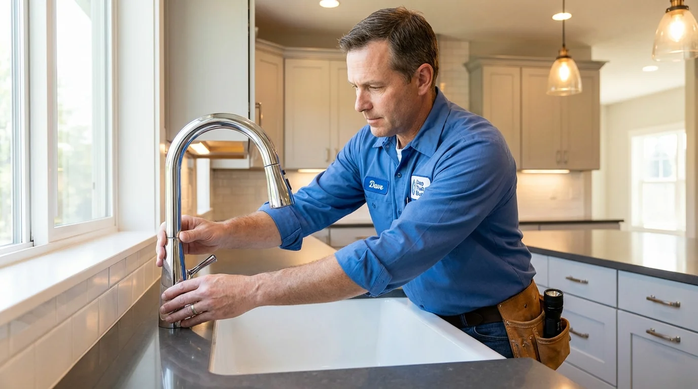 Kitchen faucet installation by Johns Plumbing LLC in Guin